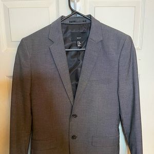 H&M 34R Regular Fit Blazer Dark Grey
